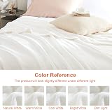 EHEYCIGA Fleece Blanket Twin 150x200cm White Soft Plush Throw view 6