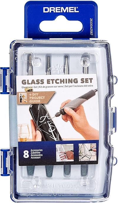 Dremel 682 Glass Etching Set 8 Accessories for Etching Engraving