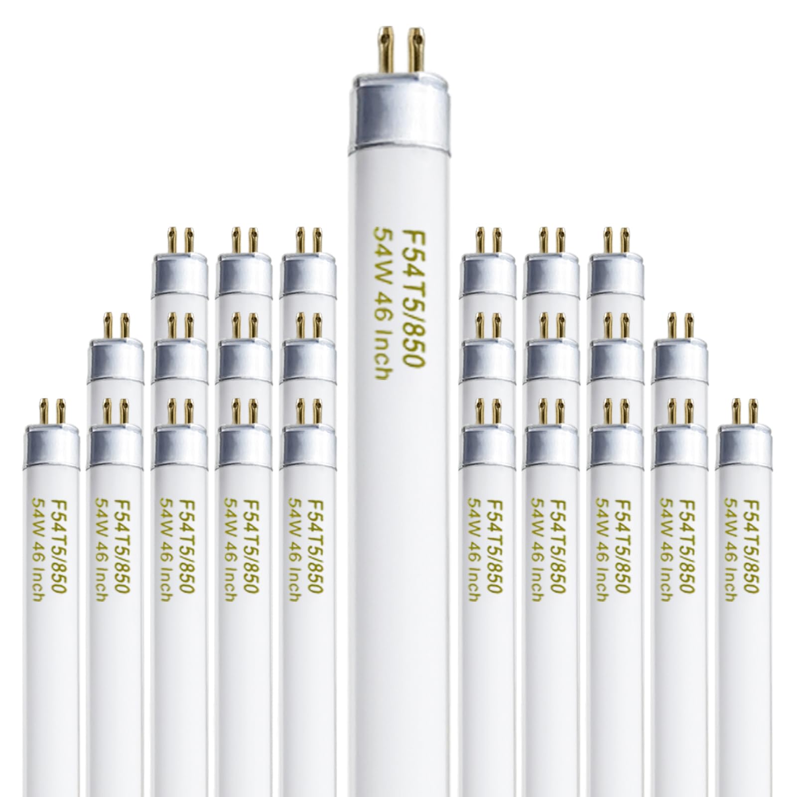 Photo 1 of (PARTIAL SET) Konideke F54T5/850/HO 4 Feet 54 Watt T5 High Output 5000K Fluorescent Tube - 46 Inches, 25 Pack, G5 Base, 4200 Lumens