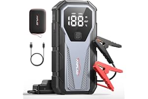 ANFLAG Car Jump Starter 4500A 12V Battery Pack, 16800mAh Portable Jump Box for 10L Gas/9L Diesel Engines, with Smart Jumper Cables, LED Display, Fast Charging, SOS Light & Emergency Power Bank