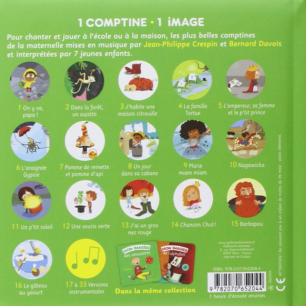 Mon Imagier Des Comptines De La Maternelle Les Imagiers French Edition Jean Philippe Crespin Gallimard Amazon Com Books