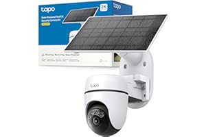 Tapo Solar-Powered Pan/Tilt Outdoor Security Camera Kit, Wireless, 2K 3MP, 360° AI Tracking, No Monthly Fee, Person/Vehicle D