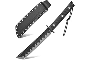 GTKII GTK33 Fixed Blade Knife AUS-10 Steel Blade Full Tang Nylon Fiberglass Handle Cool Style Knifes for Outdoor Camping Adventure Collection (Black)
