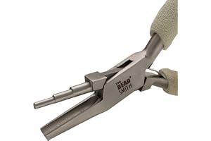 The Beadsmith Concave (Hollow)/Round Nose Pliers, 6.25 inches (159mm), Steel Jaws with Double-Leaf Springs
