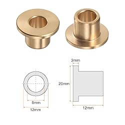HARFINGTON 2pcs Flange Bearing Sleeve 8mm Bore 12mm
