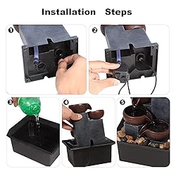 Small Tabletop Waterfall Fountain Zen Meditation