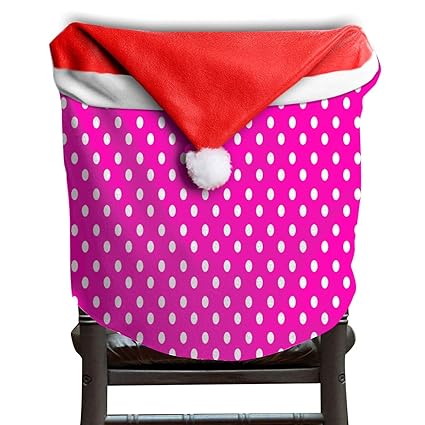 Amazon Com Lovebea Santa Hat Chair Covers White Polka Dot