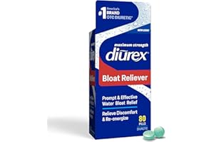 Diurex Ultra Re-Energizing Water Pills - Relieve Water Bloat - Feel Better & Less Heavy - 80 Count