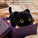 Mewaii Cute Black Cat Plush Pillow Kawaii Squishy Plush Toy 13in view 8