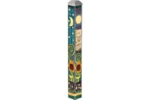 Studio M Find Peace 16" Mini Art Pole Small Decorative Indoor/Outdoor Garden Post, Great Gift, Stake Included for Easy Installation, No Digging Necessary - Made in The USA