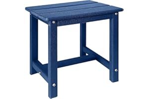 GARDENSTAR Adirondack Square Side Table,one-Tier Outdoor end Table, Patio Side Table for Pool,Porch,Backyard,Relaxing Companion (Blue)