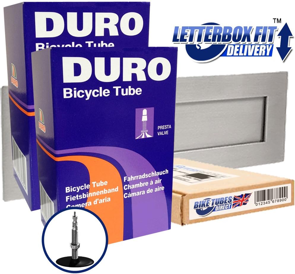 2 x DURO Inner Tubes - 26" x 1.75 to 1.95/2.125 - Mountain Bike Tube - (Presta Valve) FREE 1ST CLASS P&P