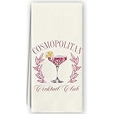 Bnzolyoia Cosmopolitan Cocktail Kitchen Towels - Cosmopolitan Cocktail Lovers Gifts, Bar Towels for Bartender, Funny Bar Hand Towels Dish Towels for Kitchen Bar, 16x24 Inch
