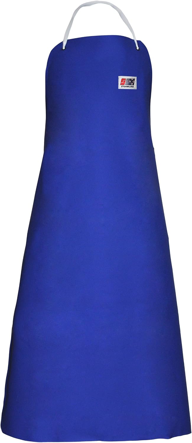 Fishexco Heavy Duty Waterproof 500gsm PVC Apron, 120cm/47 inches long, Blue, Unisex-Adults