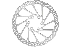 BUCKLOS 140mm 160mm 180mm 203mm MTB Disc Brake Rotor with 6 Bolts, Bicycle Brakes Stainless Steel Rotors M5 Screws, Opposite Hole Distance 44mm, fit Mountain Road Bikes MTB BMX