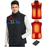 CYCYHEAT Heated Vest for Women and Men - Quilted Lightweight Heating Jacket Coat, Upgraded 7.4V 10000 mAh Battery Pack