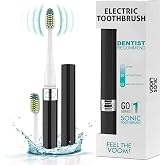 Voom Sonic Electric Toothbrush for Adults &ndash; Go 1 Series (Black) &ndash; 2 Speed &ndash; 22,000 Strokes/Minute w/AAA Battery &ndash; Bathroom Essentials &amp; Travel Essentials &ndash; TSA Approved