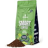 Lionrush Smart Coffee – Ground Dark Roast with Yerba Mate, Lion’s Mane & Adaptogens – Boost Focus, Energy & Creativity – Functional Coffee with Low Acid, Antioxidants – Keto, Non-GMO – 12oz Bag