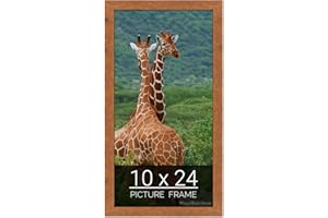 wallsthatspeak 10x24 Light Walnut Rustic Pine Picture Frame for Puzzles Posters Photos or Artwork