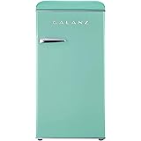 Galanz GLR33MGNR10 Retro Compact Refrigerator, Single Door Fridge, Adjustable Mechanical Thermostat with Chiller, Green, 3.3 