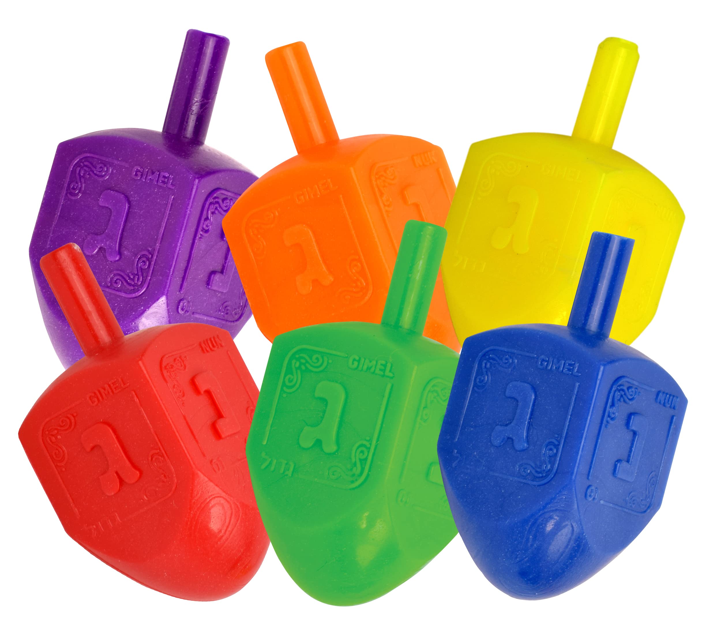 100 Medium Dreidels - Assorted Colors - Classic Chanukah Spinning Draidel Game and Prize - Bulk Value Pack - By Izzy 