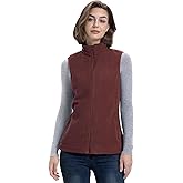 33,000ft Women's Fleece Vest, Lightweight Warm Polar Soft Vests Outerwear with Zip Up Pockets, Sleeveless Jacket for Winter