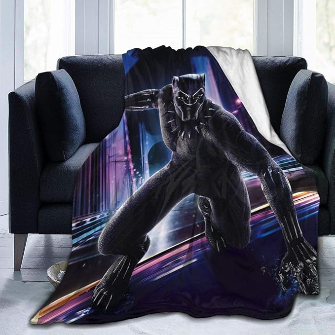 LOVEPICK6 Black Panther Micro Fleece Throw Blanket Super