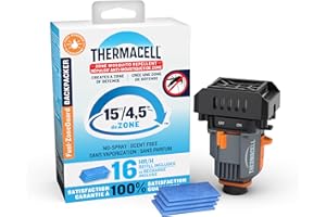 Thermacell Backpacker Mosquito Repeller, Gen 2.0 with 16 Hours of Repellent; 15 Foot (4,5 m) Zone of Mosquito Protection; Lon