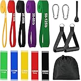 Exercise Bands, Training Elastic Resistance Bands Set, Workout Bands for Body Stretching, Pull Up Strength Bands, Physio Ther