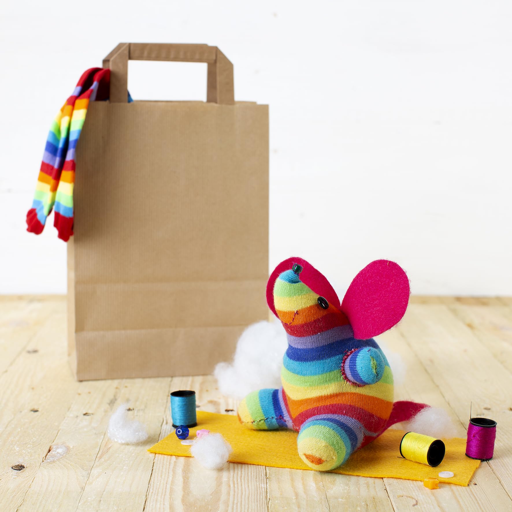 Sock Mouse Craft Kit - Complete Craft Kit to Create Your Own Mouse