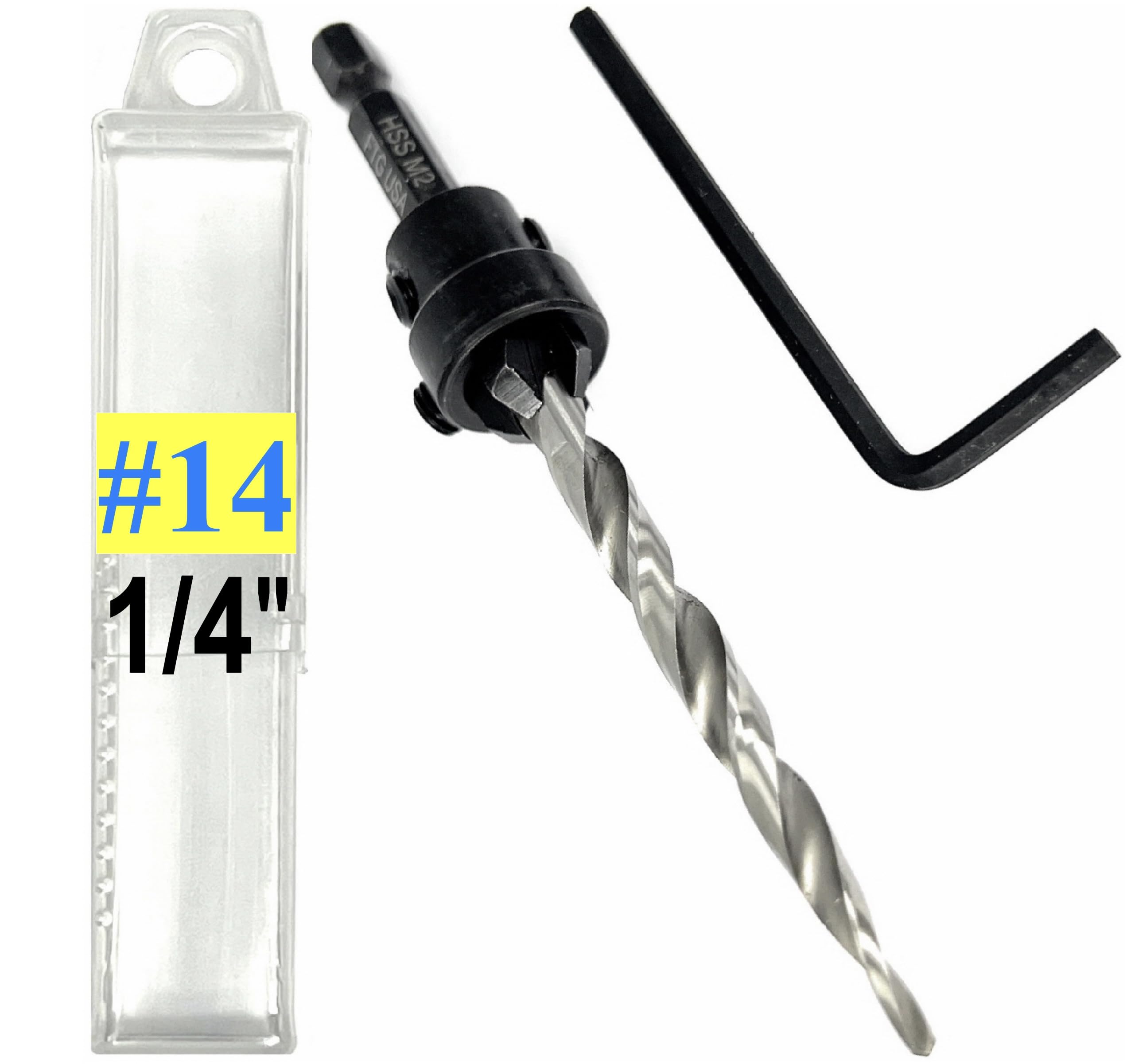 FTG USA Adjustable Wood Countersink Drill Bit #14