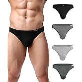 Avidlove Mens Bikini Underwear Low Rise Briefs Microfiber Underpants 4 Pack