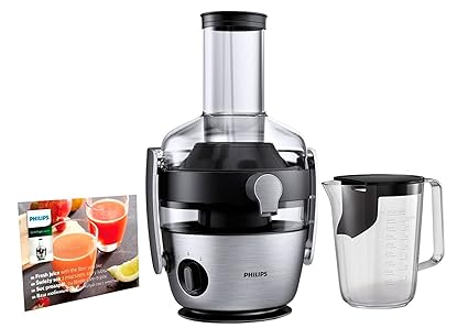 Philips HR1921/20 Entsafter (1100 W, FiberBoost, QuickClean Technologie, Vorspülfunktion) edelstahl