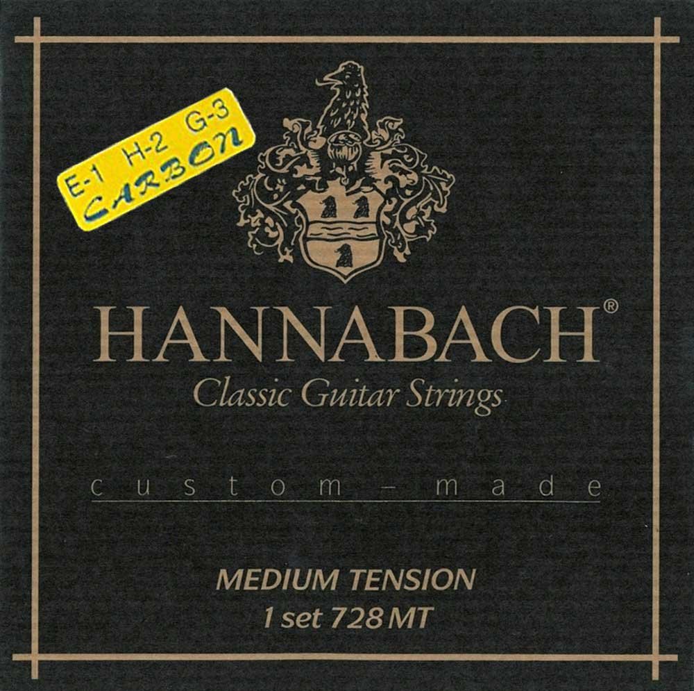 Hannabach Classical Guitar Strings Series 728 Low Tension Custom Made - Set with Carbon Treble - 728LTC
