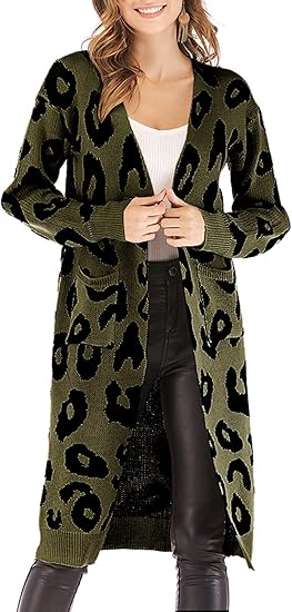 leopard maxi cardigan