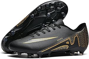 YOYPYQ Men's Soccer Shoes Football Cleats High-Tops Lace-Up Non-Slip Spikes Indoor Outdoor Sports Athletic Baseball Lacrosse Sneaker
