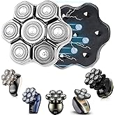 YLOTVC Universal 7 Magnetic Shaver Replacement Blades Compatible with Freebird SHPAVVER Wyklaus Head Shaver, With Easy Clean Brush Blade Cover Compatible with Most Major Brands Head Shaver