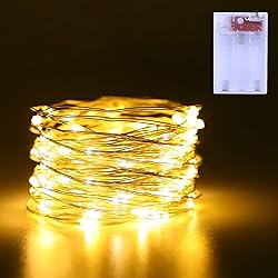 Fairy Lights Battery Operated 16.4Ft 50 LED Silver
