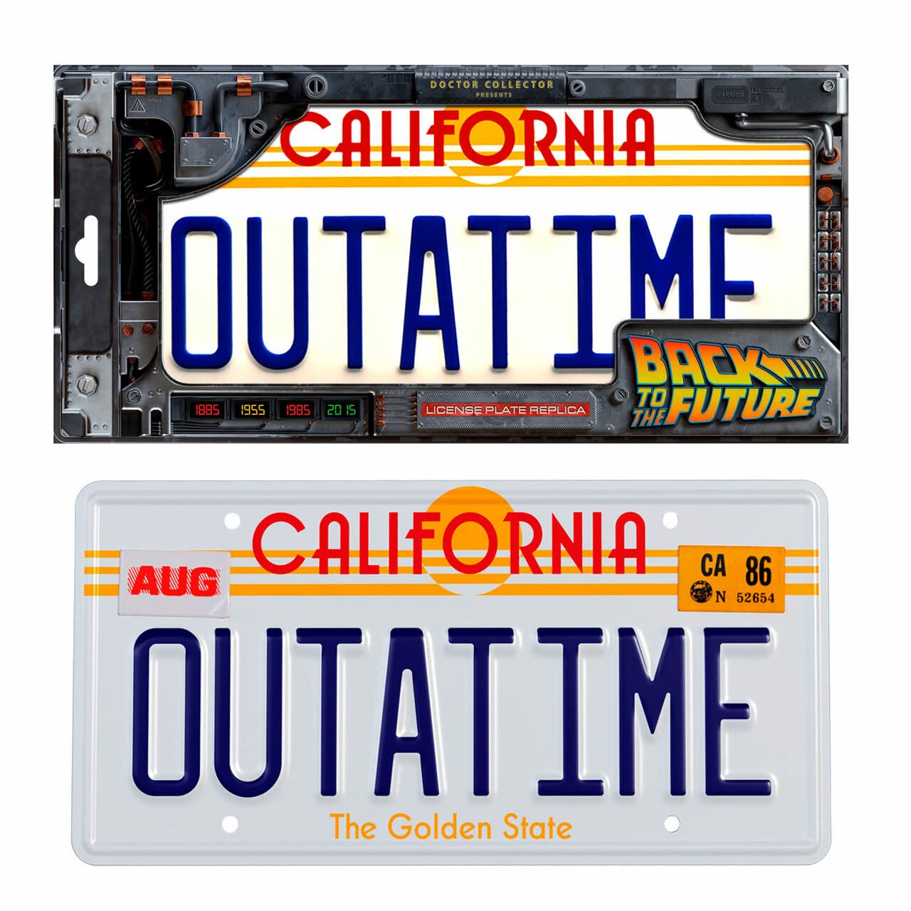 Back to The Future Outatime Licence Plate Replica