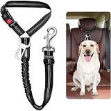 PIYAREY Dog Seat Belt Cars Headrest Adjustable Car Harness Black view 9