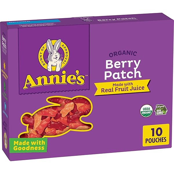 ANNIE’S ORGANIC BERRY PATCH BUNNY FRUIT FLAVORED SNACKS,...