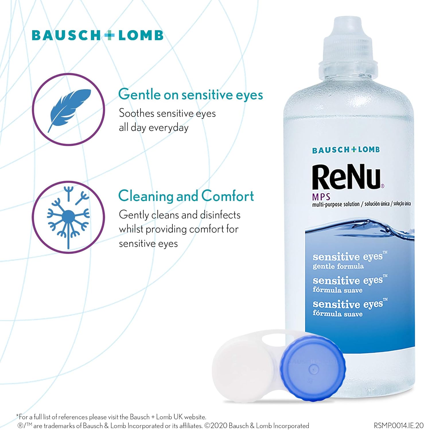 ReNu Multi Purpose Contact Lens Solution 4 x 240ml, Soft Contact Lenses for Comfortable Wear, Gentle on Sensitive Eyes, Clean - Image 4