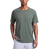 CRZ YOGA Mesh Workout Shirts for Men - Lightweight Breathable T-Shirts Running Athletic Training Short Sleeve Tops