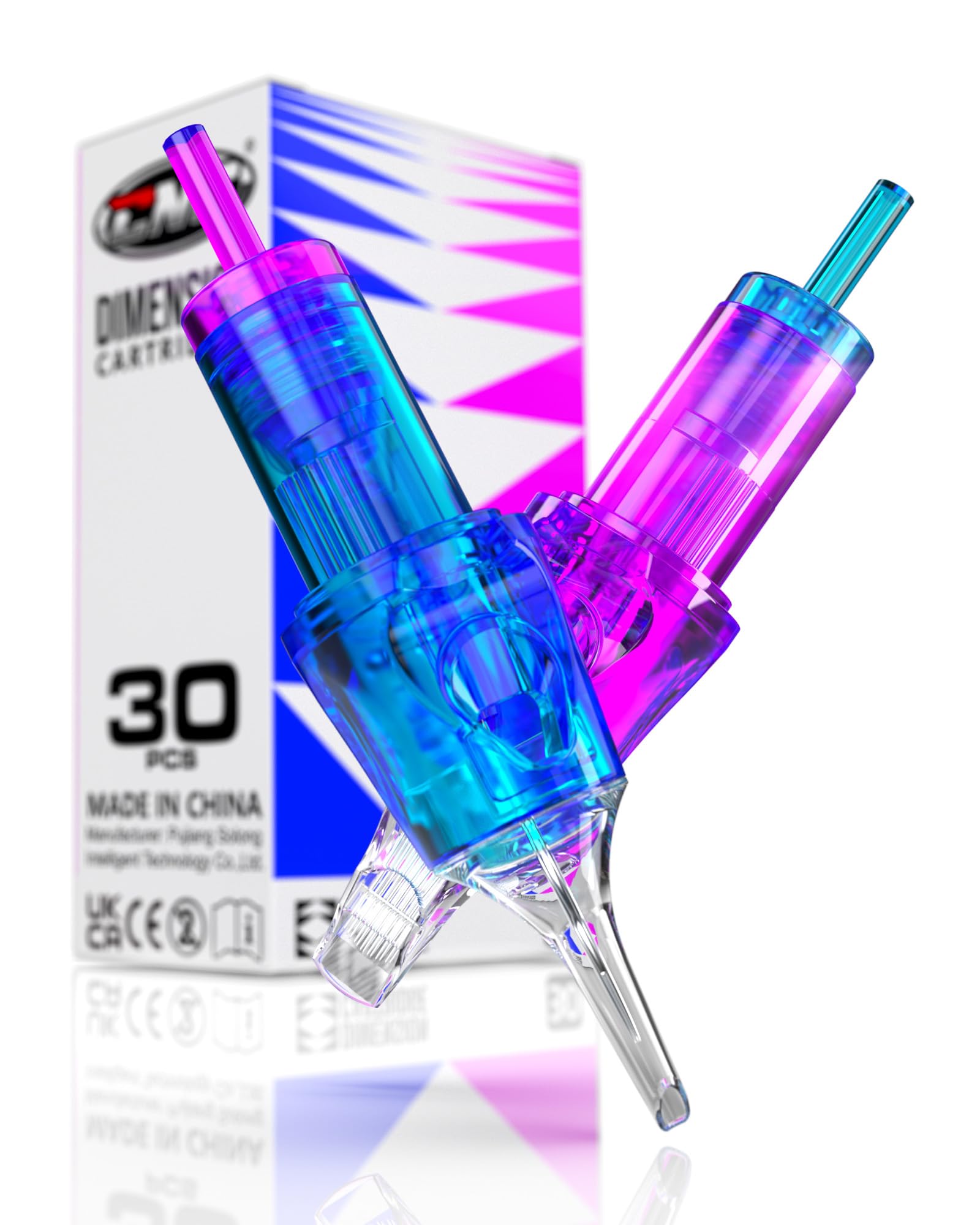 CNC 30 Pcs Tattoo Cartridges Needles Disposable Mixed #12 Standard Round Liner #10 Bugpin Curved Magnum Shader 3RL 5RL 7RL 9RL 7RM 15RM Tattoo Needles EN04B-30KIT-C