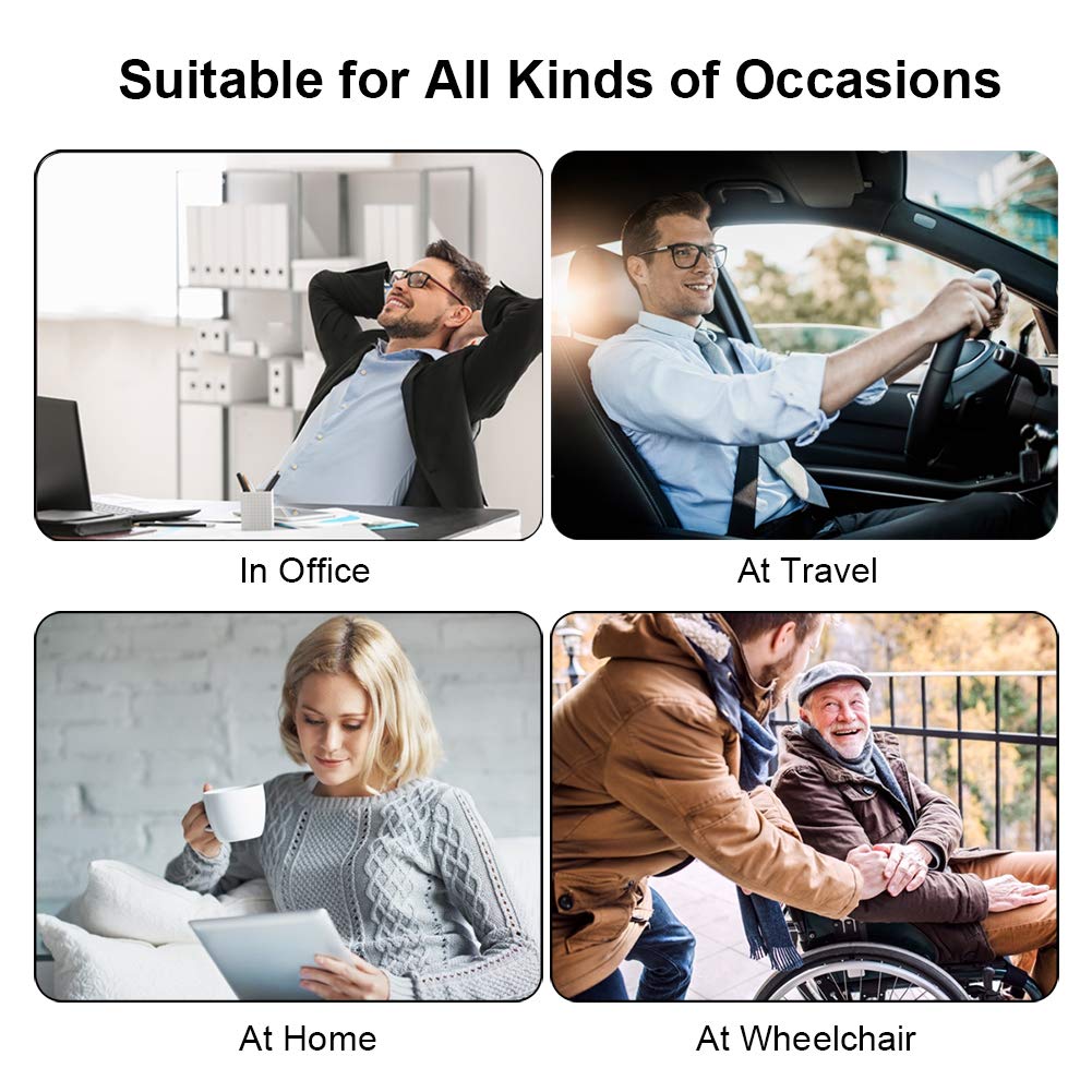 HONGJING Ergonomic Lumbar Support Pillow for Office Chair, Premium Memory Foam Back Cushion for Lower Back Pain Relief, with Breathable Mesh Cover for Car Seat, Wheelchair, Recliner