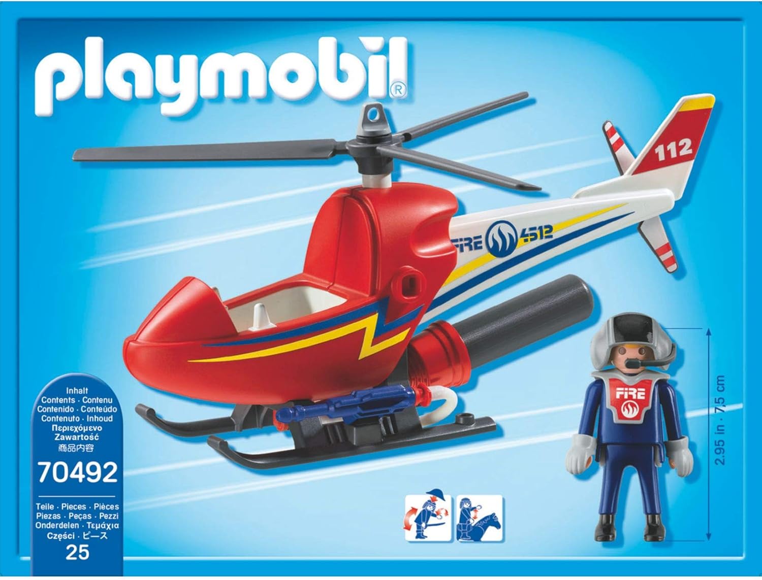 helicoptero bomberos playmobil