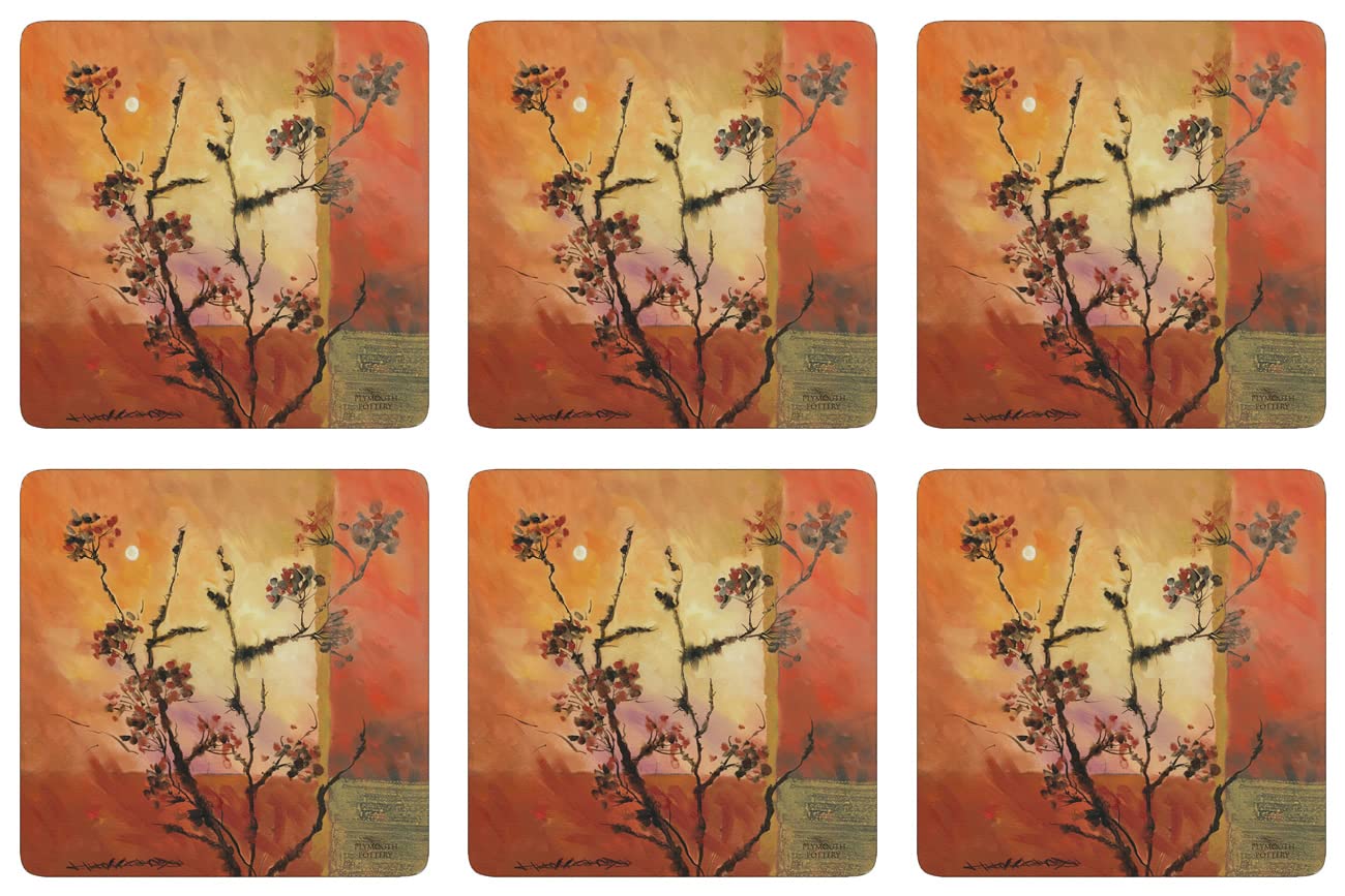 Plymouth Pottery - Sunset Coasters - Set of 6