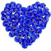 14mm 100pcs Crystal Suncatcher Octagon Beads Prisms, Ideal for Jewelry Making, Chandelier Crystals DIY Parts, Chandelier Replacements,Arts Crafts(Blue)