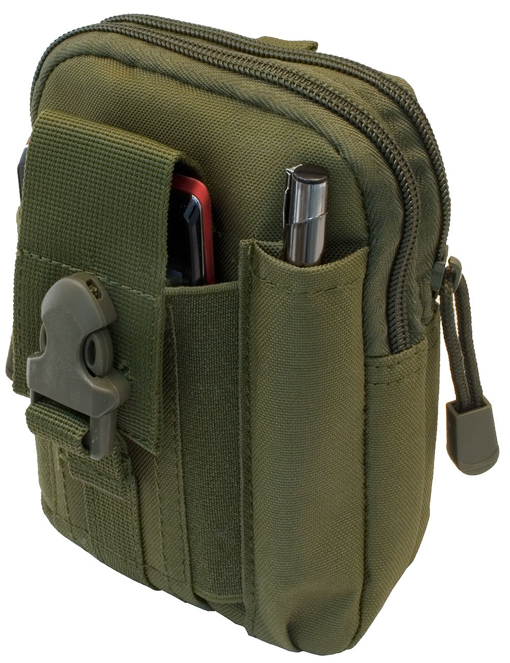 Outdoor Saxx® Tactical belt pouch hip pouch, protective transport case for equipment smartphone mobile phone GPS tracker knife, olive-green