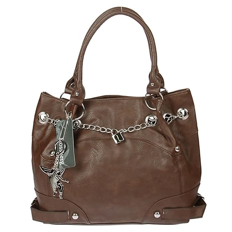 Kossberg Bigesia Damen Schultertasche, 46x28x10 (BxHxT) (Braun)